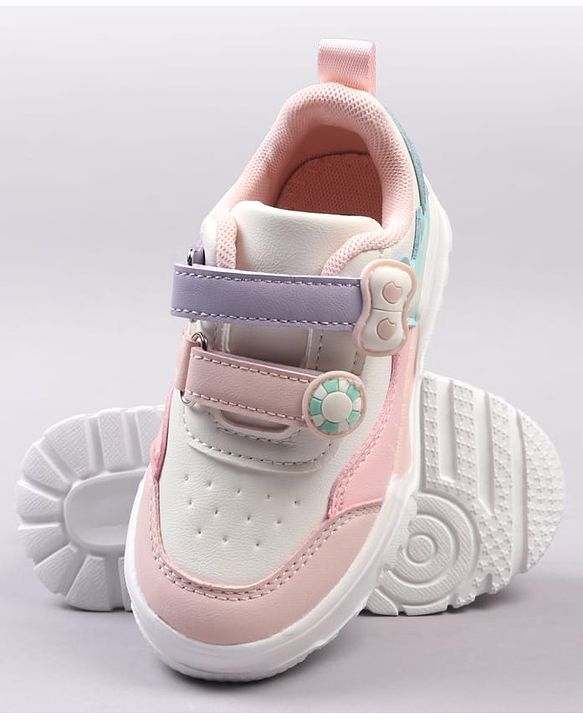 Cute Walk by Babyhug Velcro Closure Solid Color Sneakers Shoes - Teal Blue