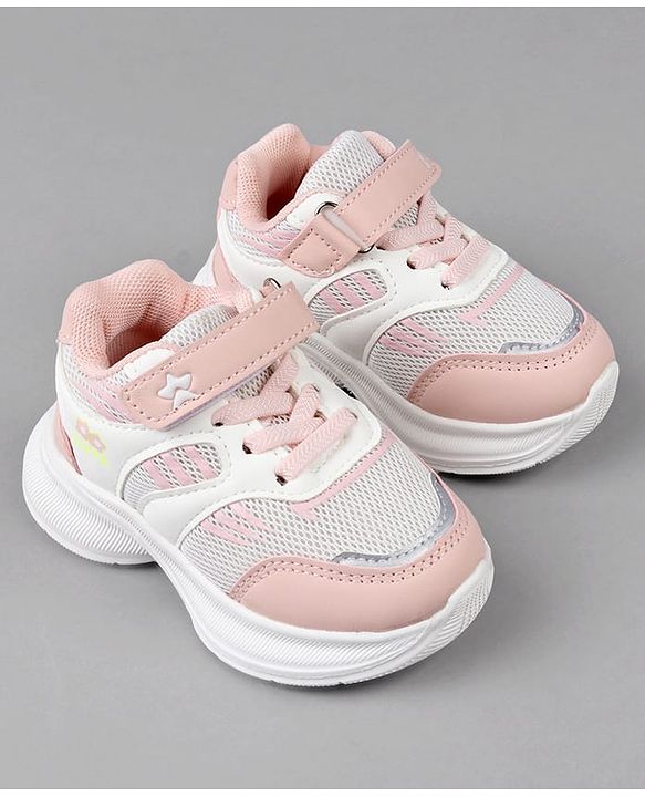 Cute Walk by Babyhug Closure Sneakers with Cute Print - Pink