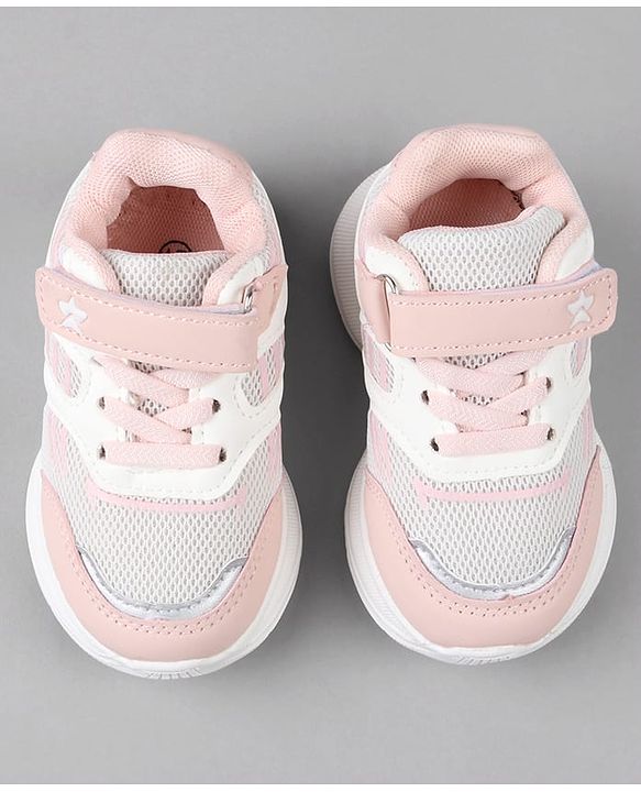 Cute Walk by Babyhug Closure Sneakers with Cute Print - Pink
