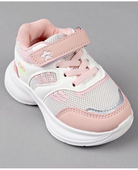 Cute Walk by Babyhug Closure Sneakers with Cute Print - Pink