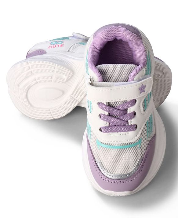 Cute Walk by Babyhug Closure Sneakers with Cute Print - Pink