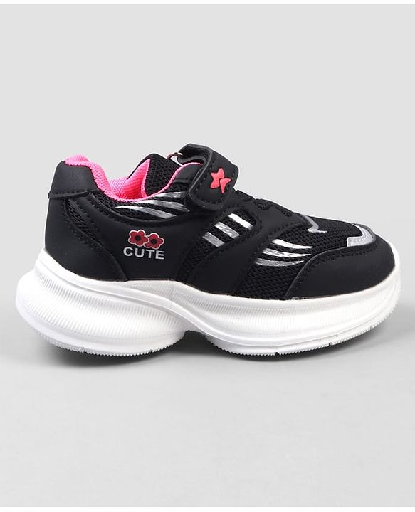 Cute Walk by Babyhug Closure Sneakers with Cute Print - Pink