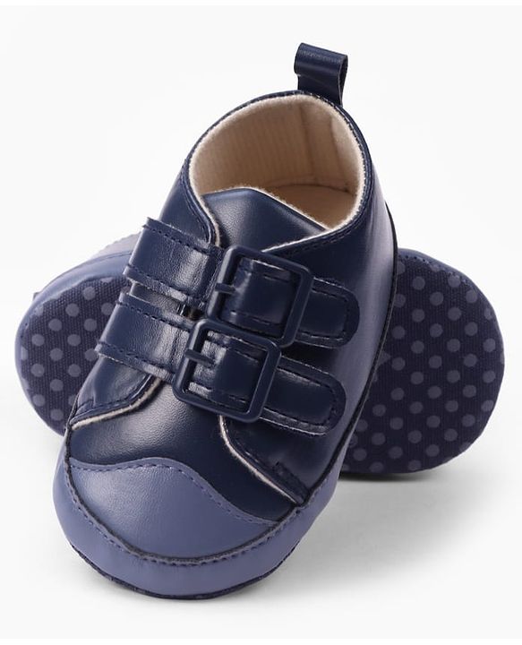 Cute Walk by Babyhug Velcro Closure Solid Colour Booties -Beige