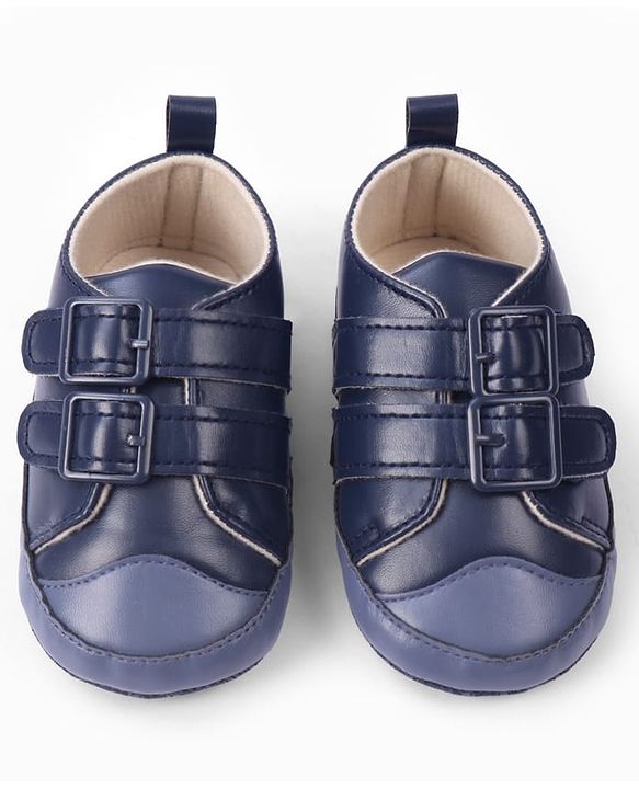 Cute Walk by Babyhug Velcro Closure Solid Colour Booties -Beige
