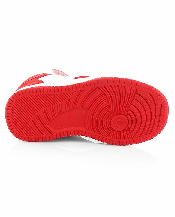 Pine Kids Velcro Closure Solid Sneaker Shoes - Red
