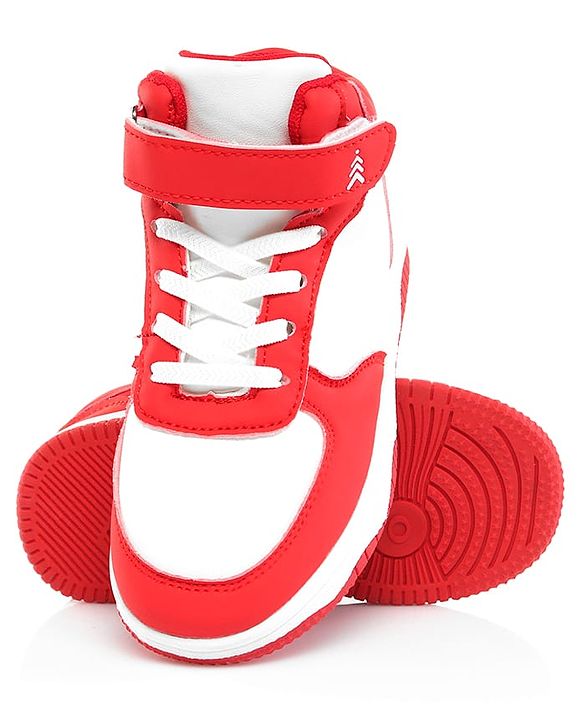Pine Kids Velcro Closure Solid Sneaker Shoes - Red