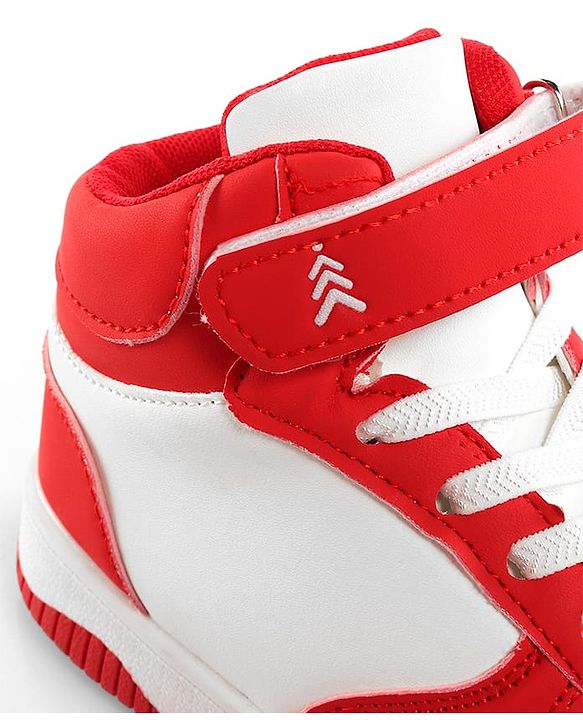 Pine Kids Velcro Closure Solid Sneaker Shoes - Red