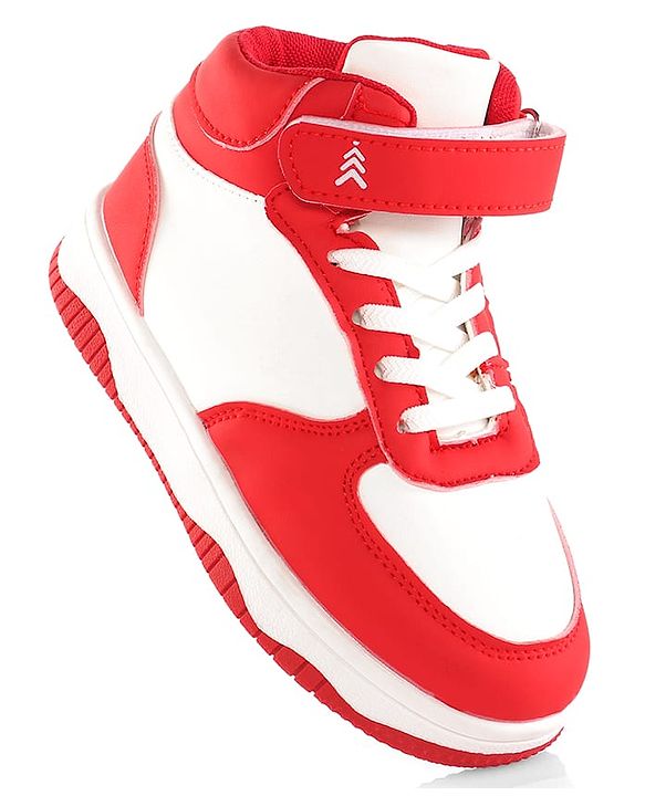 Pine Kids Velcro Closure Solid Sneaker Shoes - Red