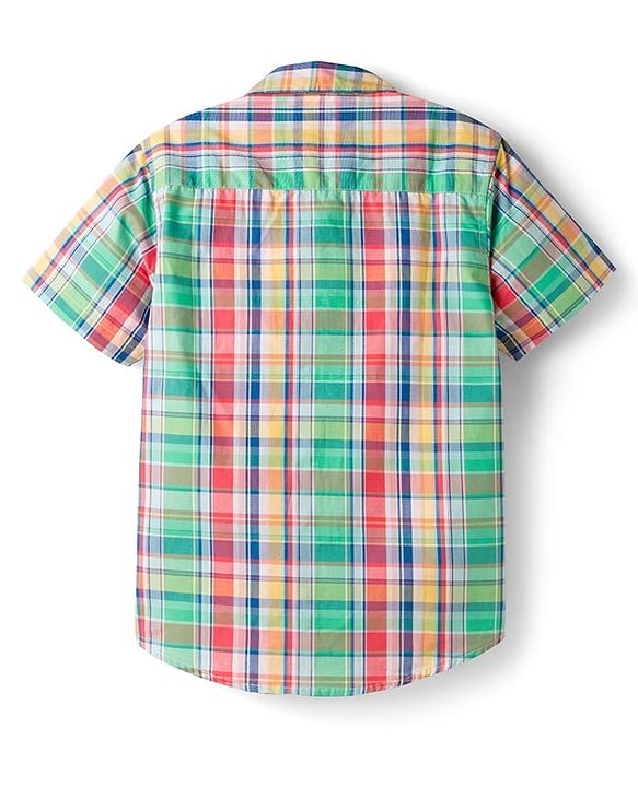 Pine Kids Cotton Woven Half Sleeves Checks Shirt - Multicolor