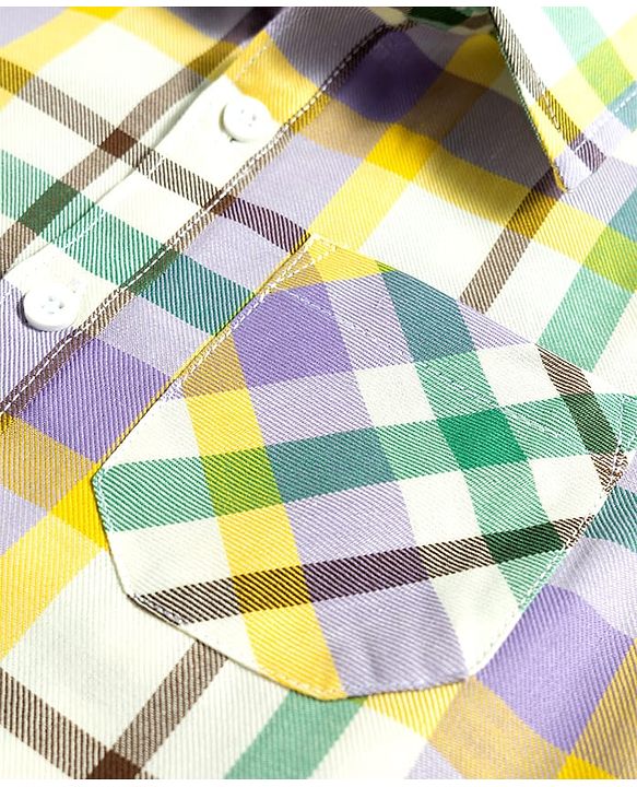 Pine Kids 100% Cotton Woven Half Sleeves Checks Shirt - Multicolour