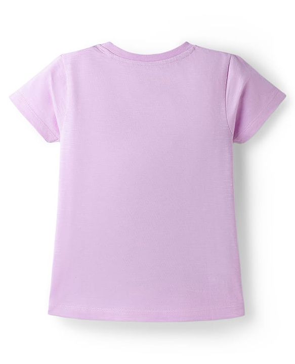 Babyhug Cotton Knit Half Sleeves T-Shirt with Sequin Detailing - Multicolor