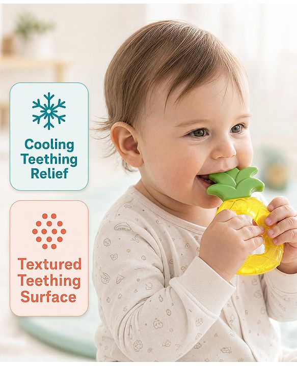 Babyhug Water Filled Teddy Shape Teether - Green