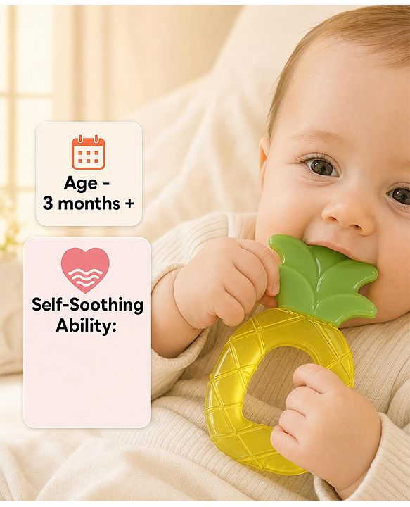 Babyhug Water Filled Teddy Shape Teether - Green