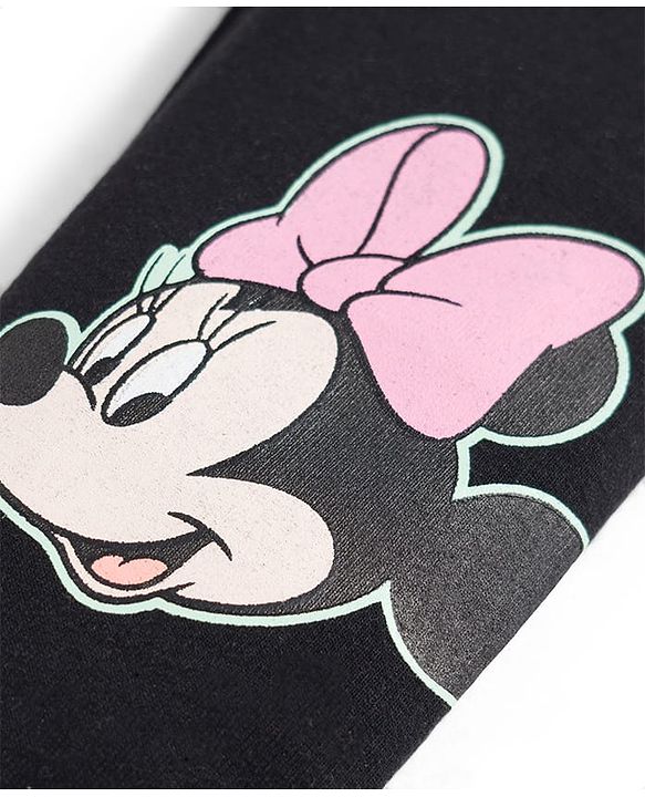 Babyhug Disney Lycra Knit Full Length Leggings With Minnie Mouse Graphics Pack of 2 - Multicolor