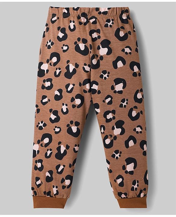 Babyhug Disney Single Jersey Knit Full Sleeves T-Shirt & Joggers Night Suit With Minnie Mouse Graphics - Multicolor