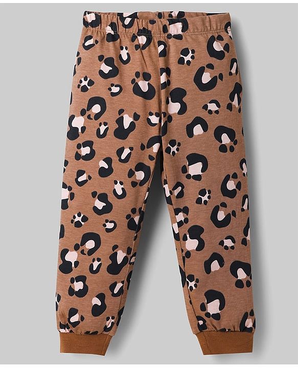 Babyhug Disney Single Jersey Knit Full Sleeves T-Shirt & Joggers Night Suit With Minnie Mouse Graphics - Multicolor