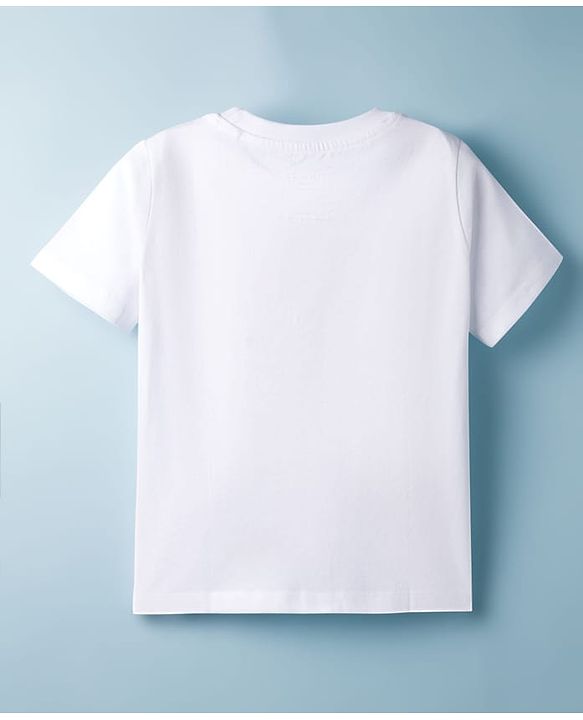 Pine Kids Disney Single Jersey Knit Half Sleeves T-Shirt with Mickey Mouse Graphic - White