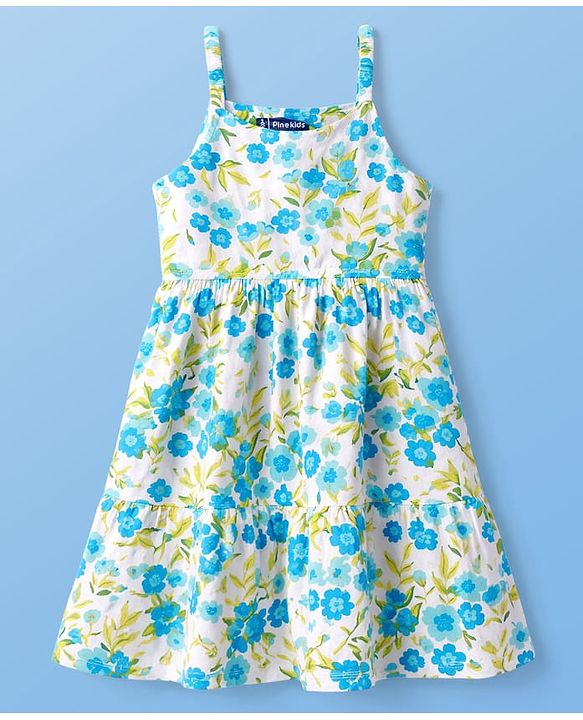 Pine Kids Cotton Knit One Piece Dresses/Frocks Floral Print Multi color 5-6 Years