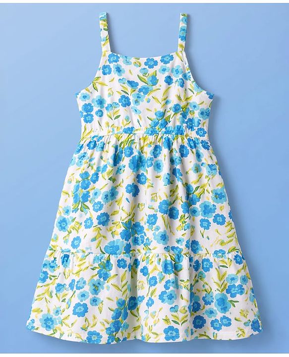 Pine Kids Cotton Knit One Piece Dresses/Frocks Floral Print Multi color 5-6 Years
