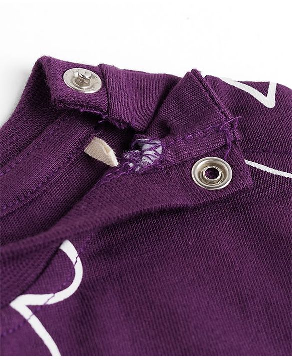 Babyhug Cotton Knit Half Sleeves T-Shirt With Heart Print - Multicolor
