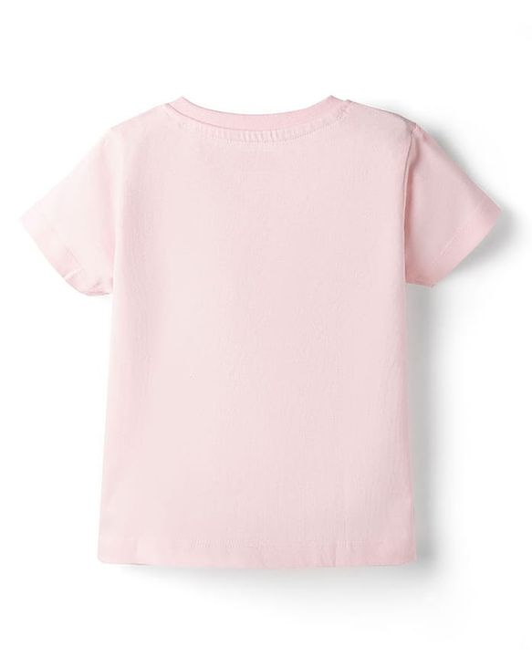 Babyhug Cotton Knit Half Sleeves T-Shirt With Butterfly Applique - Multicolor