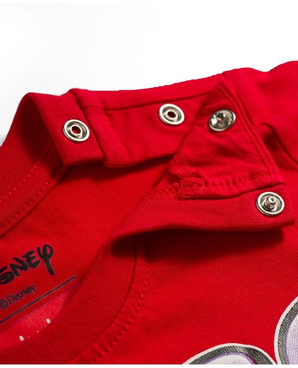 Babyhug Disney 100% Cotton Knit Half Sleeves T-Shirt With Lion King Graphic - Red
