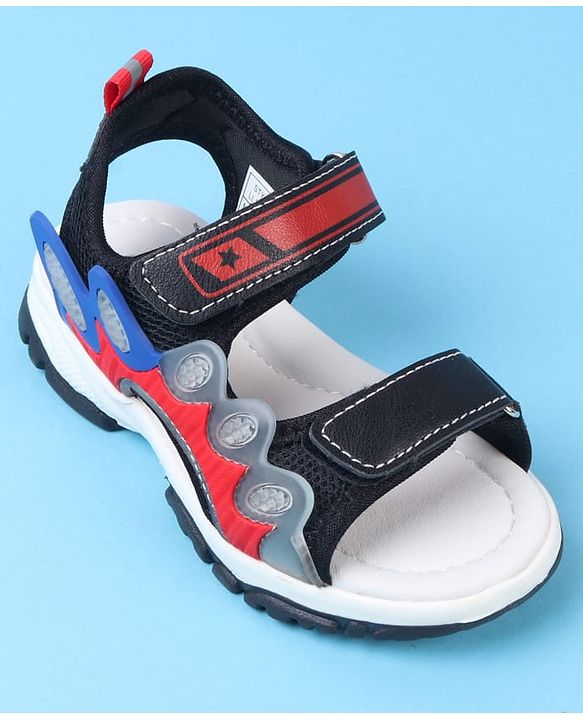 Cute Walk by Babyhug Velcro Closure Sandals - Black