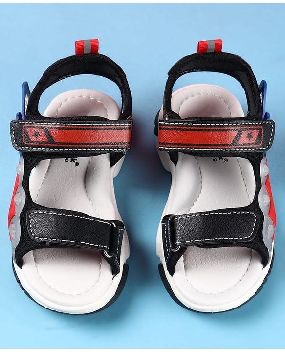 Cute Walk by Babyhug Velcro Closure Sandals - Black