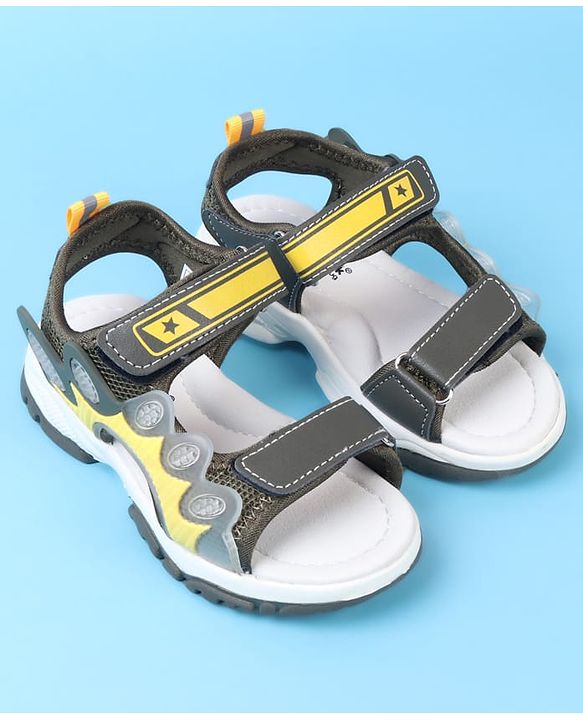 Cute Walk by Babyhug Velcro Closure Sandals - Black
