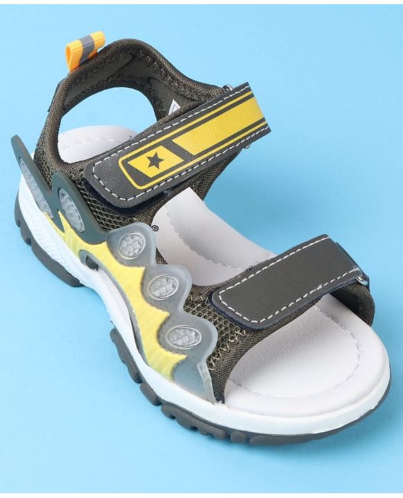 Cute Walk by Babyhug Velcro Closure Sandals - Black