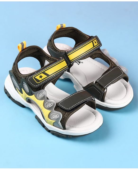 Cute Walk by Babyhug Velcro Closure Sandals - Black