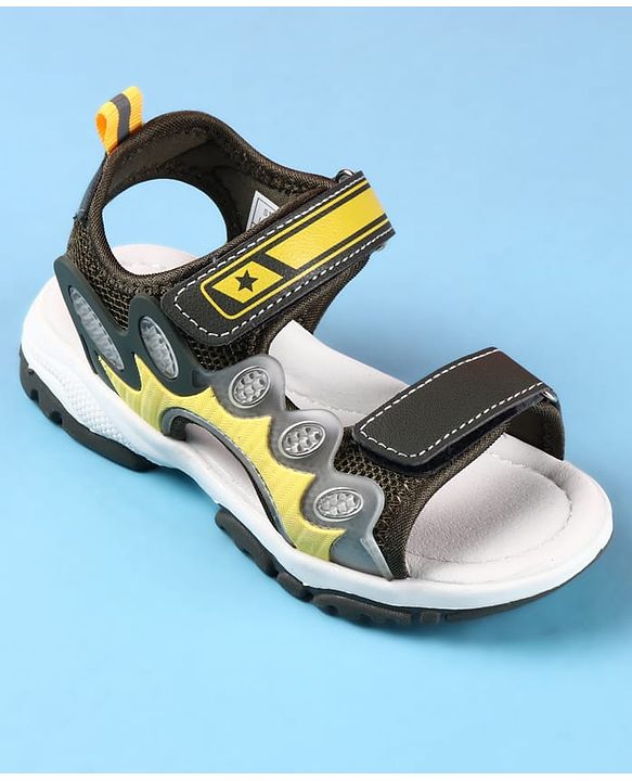 Cute Walk by Babyhug Velcro Closure Sandals - Black