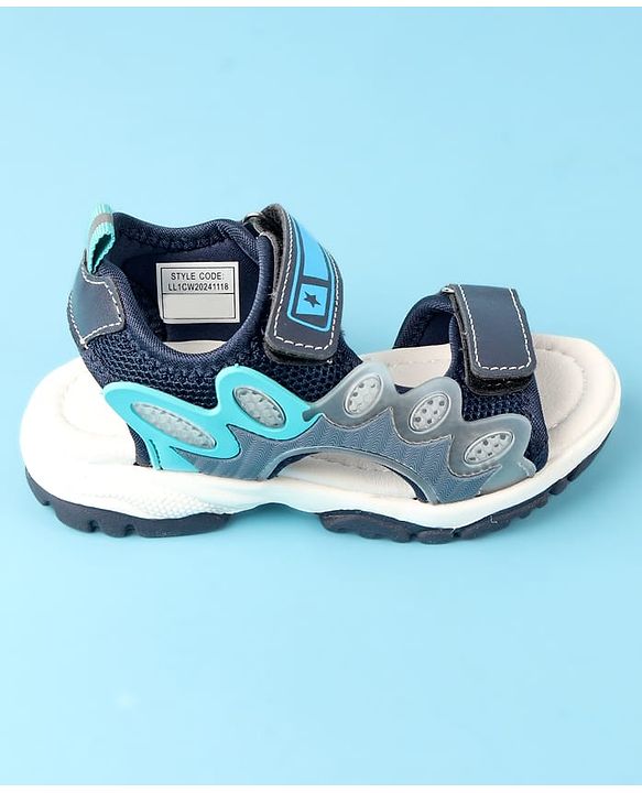 Cute Walk by Babyhug Velcro Closure Sandals - Black