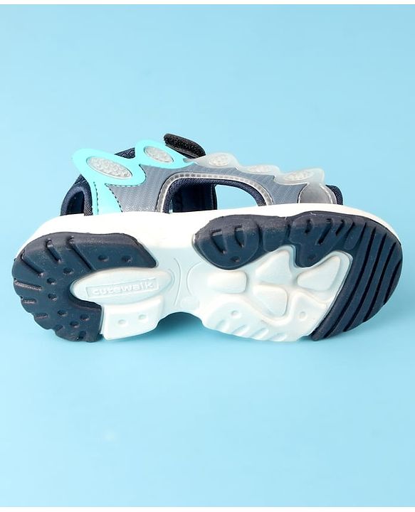 Cute Walk by Babyhug Velcro Closure Sandals - Black