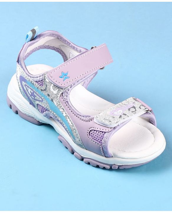 Cute Walk by Babyhug Velcro Closure Sandals with Glitter Print - Pink