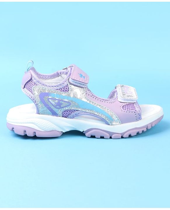 Cute Walk by Babyhug Velcro Closure Sandals with Glitter Print - Pink