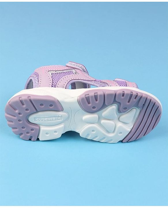Cute Walk by Babyhug Velcro Closure Solid Colour Sandals - Pink