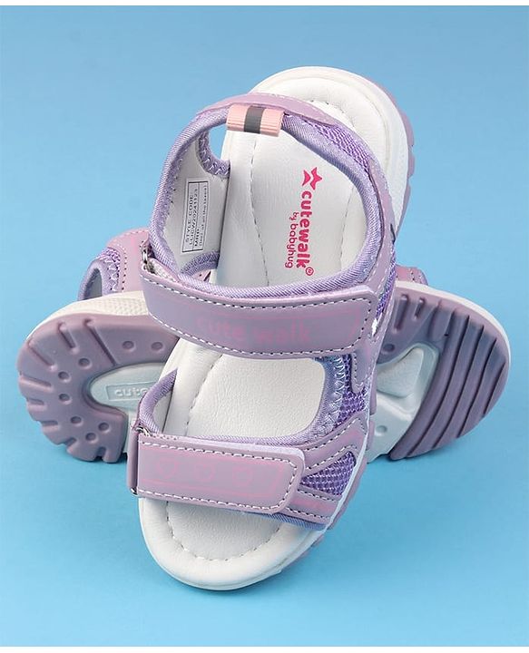 Cute Walk by Babyhug Velcro Closure Solid Colour Sandals - Pink