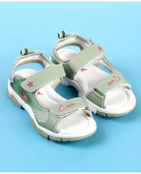 Cute Walk by Babyhug Velcro Closure Sandals with Fashion Print - Fuchsia