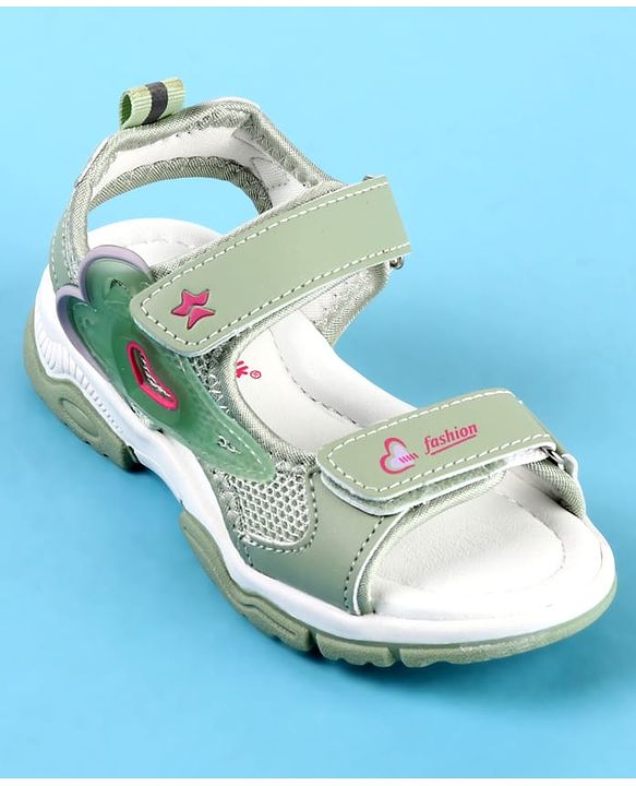 Cute Walk by Babyhug Velcro Closure Sandals with Fashion Print - Fuchsia