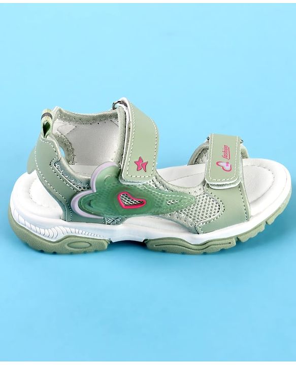 Cute Walk by Babyhug Velcro Closure Sandals with Fashion Print - Fuchsia