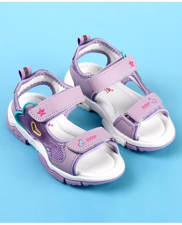 Cute Walk by Babyhug Velcro Closure Sandals with Fashion Print - Fuchsia