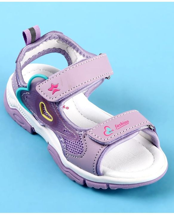 Cute Walk by Babyhug Velcro Closure Sandals with Fashion Print - Fuchsia