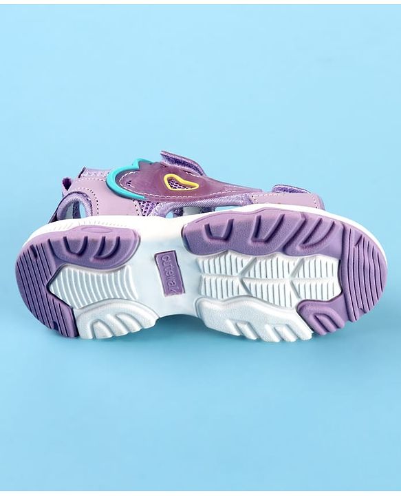 Cute Walk by Babyhug Velcro Closure Sandals with Fashion Print - Fuchsia