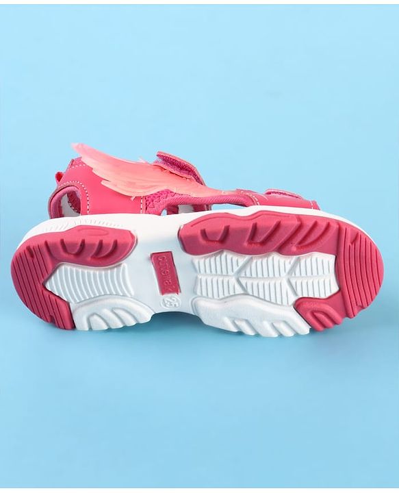 Cute Walk by Babyhug Velcro Closure Sandals with Sport Print - Fuchsia