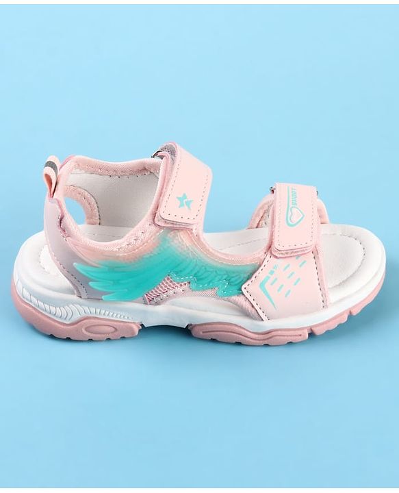 Cute Walk by Babyhug Velcro Closure Sandals with Sport Print - Fuchsia