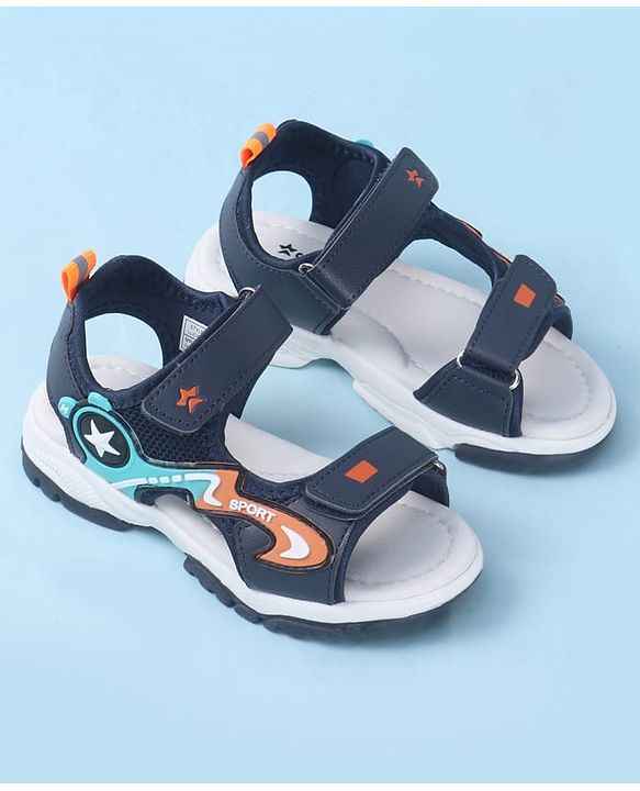 Cute Walk by Babyhug Velcro Closure Sandals with Applique - Black