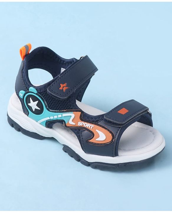 Cute Walk by Babyhug Velcro Closure Sandals with Applique - Black