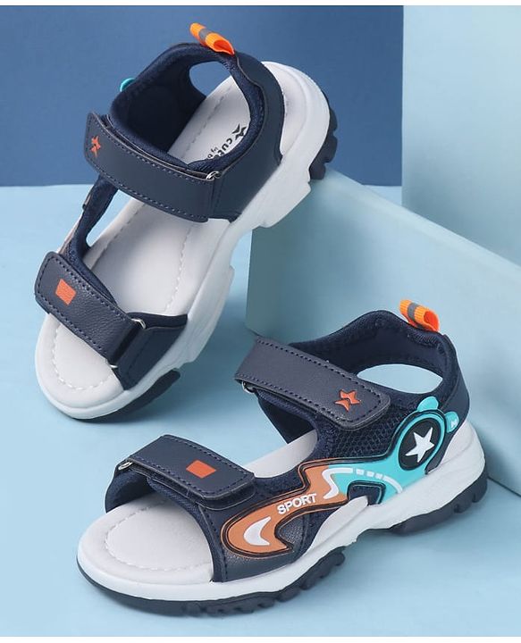 Cute Walk by Babyhug Velcro Closure Sandals with Applique - Black