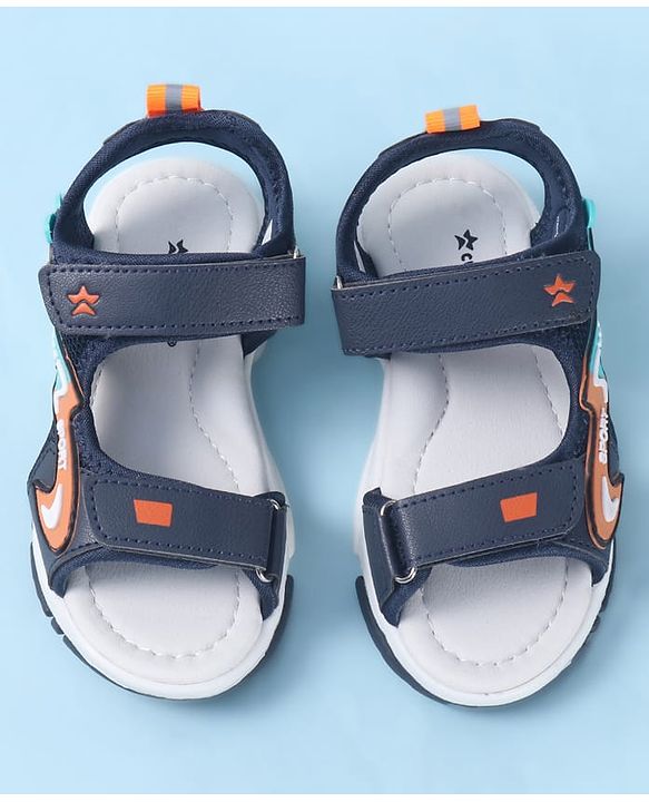 Cute Walk by Babyhug Velcro Closure Sandals with Applique - Black